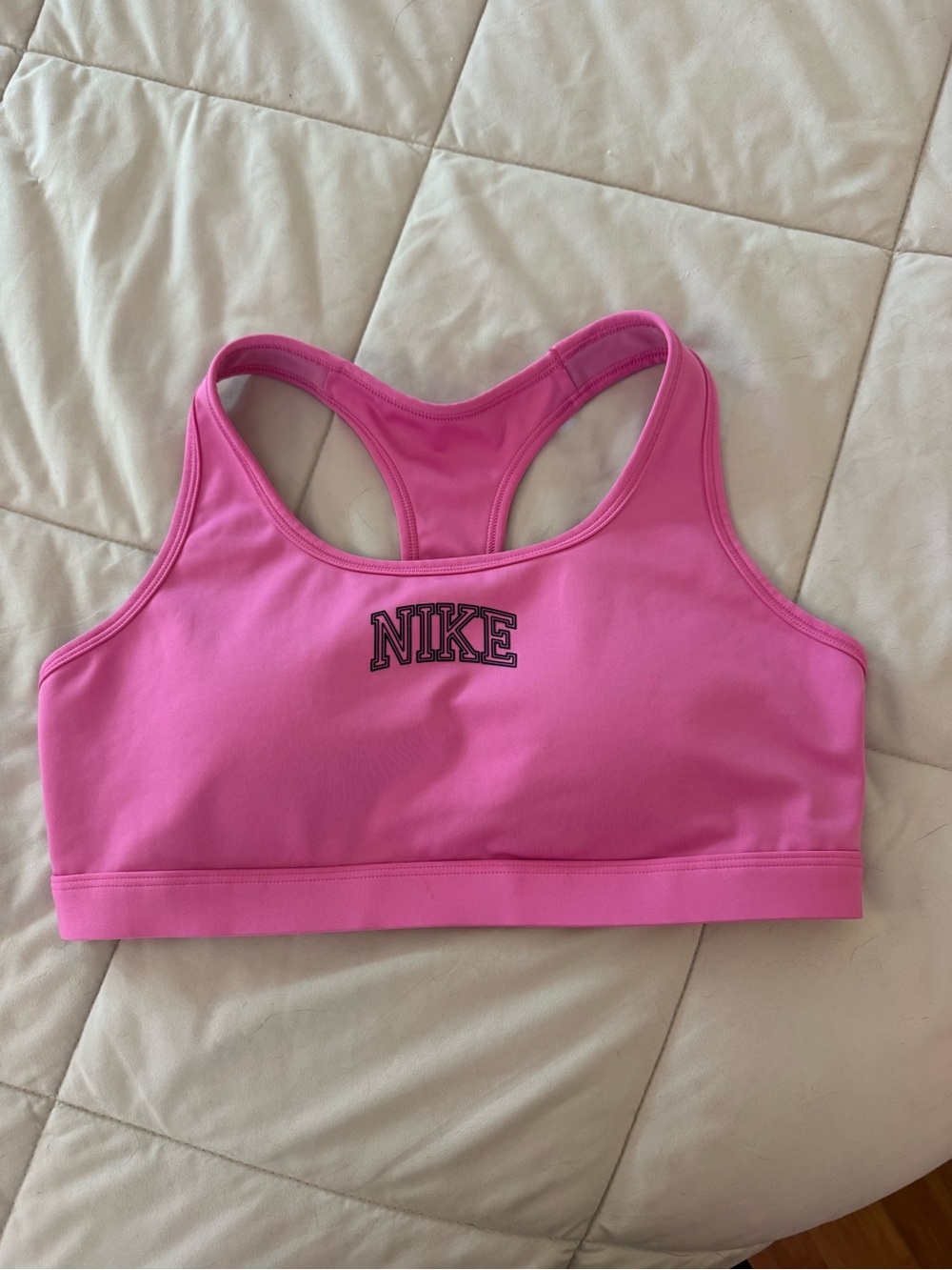 Nike Women's Pink Racerback Sports Bra Large
